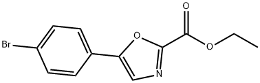 5-(4-溴苯基)恶唑-2-甲酸乙酯,72571-05-2,结构式