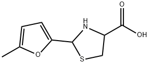 2-(5-甲基-2-呋喃基)噻唑烷-4-羧酸, 72678-99-0, 结构式