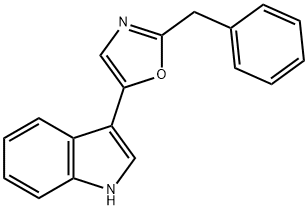 2-Benzyl-5-(1H-indol-3-yl)oxazole Struktur