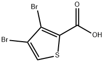 3,4-ジブロモチオフェン-2-カルボン酸 化学構造式