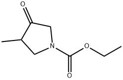 3-甲基-4-氧代吡咯烷-1-甲酸乙酯 结构式