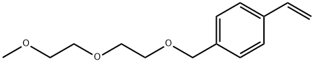 1-((2-(2-甲氧基乙氧基)乙氧基)甲基)-4-乙烯基苯, 7327-71-1, 结构式