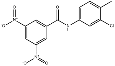 N-(3-Chloro-4-Methylphenyl)-3,5-dinitrobenzaMide, 97% 化学構造式