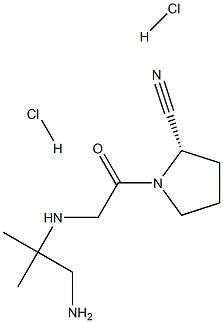 (S)-1-(2-(1-aMino-2-Methylpropan-2-ylaMino)acetyl)pyrrolidine-2-carbonitrile dihydrochloride (AMino pyrrolidine) Structure