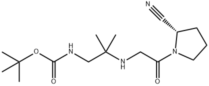 (S)-tert-butyl 2-(2-(2-cyanopyrrolidin-1-yl)-2-oxoethylaMino)-2-MethylpropylcarbaMate Structure