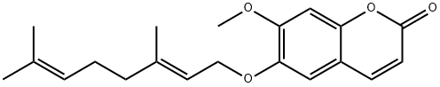 6-[[(2E)-3,7-Dimethyl-2,6-octadien-1-yl]oxy]-7-methoxy-2H-1-benzopyran-2-one Structure