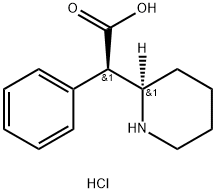 2-Piperidineacetic acid, a-phenyl-, hydrochloride, (aR,2R)- Structure