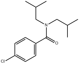 4-クロロ-N,N-ジイソブチルベンズアミド 化学構造式