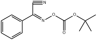 (E)-N-((tert-Butoxycarbonyl)oxy)benziMidoyl cyanide Struktur