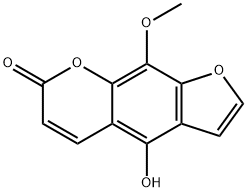 5-羟基-8-甲氧基补骨脂素,7471-73-0,结构式