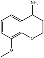 8-メトキシ-3,4-ジヒドロ-2H-1-ベンゾピラン-4-アミン 化学構造式