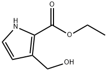 3-(羟甲基)-1H-吡咯-2-甲酸乙酯 结构式