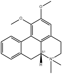 (R)-5,6,6a,7-Tetrahydro-1,2-dimethoxy-6,6-dimethyl-4H-dibenzo[de,g]quinolinium Structure