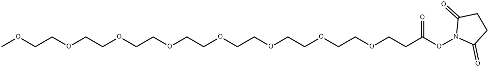 メチル-PEG8-NHS 化学構造式