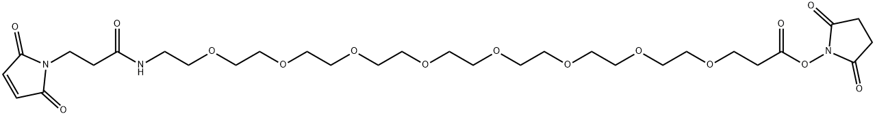 Α-MALEIMIDOPROPIONYL-Ω-SUCCINIMIDYL-8(ETHYLENE GLYCOL),756525-93-6,结构式