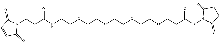 alpha-MaleiMidopropionyl-oMega-succiniMidyl-4(ethylene glycol) Structure