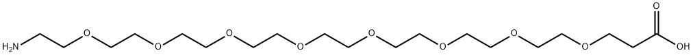 AMINO-DPEG®₈-ACID 化学構造式