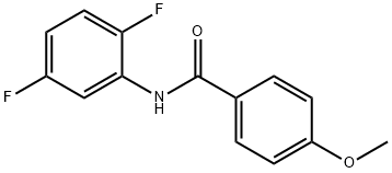 N-(2,5-ジフルオロフェニル)-4-メトキシベンズアミド 化学構造式