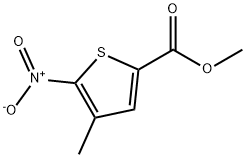 4-甲基-5-硝基噻吩-2-甲酸甲酯, 75735-47-6, 结构式