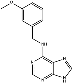 6-(3-甲氧基苄基氨基)嘌呤, 75737-39-2, 结构式