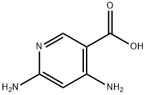 3-Pyridinecarboxylicacid,4,6-diamino-(9CI) Structure