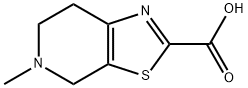 5-メチル-4,5,6,7-テトラヒドロチアゾロ[5,4-c]ピリジン-2-カルボン酸 化学構造式