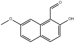 2-ヒドロキシ-7-メトキシ-1-ナフトアルデヒド 化学構造式