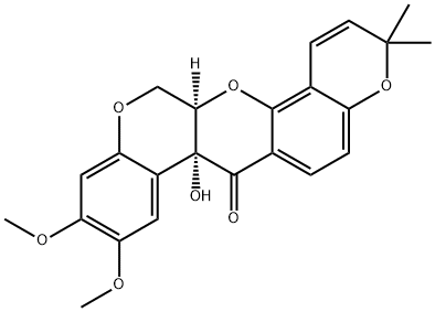 羟基鱼藤素, 76-80-2, 结构式