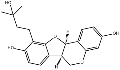(6AR-CIS)-6A,11A-二氢-10-(3-羟基-3-甲基丁基)-6H-苯并呋喃并[3,2-C][1]苯并吡喃-3,9-二醇,76122-57-1,结构式
