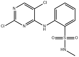 2 - ((2,5-二氯嘧啶-4-基)氨基)-N-甲基苯磺酰胺, 761440-11-3, 结构式