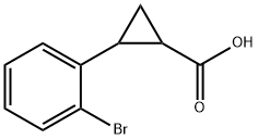 2-(2-ブロモフェニル)シクロプロパン-1-カルボン酸 化学構造式