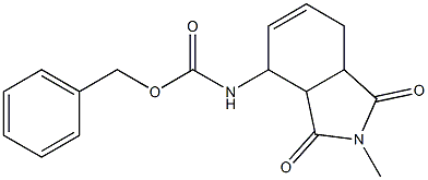 (2,3,3a,4,7,7a-Hexahydro-2-Methyl-1,3-dioxo-1H-isoindol-4-yl)carbaMic Acid PhenylMethyl Ester 化学構造式