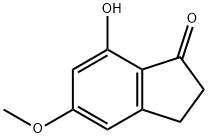 7-羟基-5-甲氧基-2,3-二氢-1H-茚-1-酮 结构式