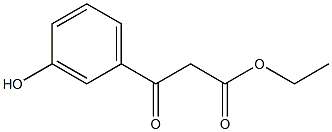 3-(3-ヒドロキシフェニル)-3-オキソプロパン酸エチル 化学構造式