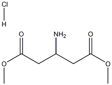 3-アミノペンタン二酸ジメチル塩酸塩 化学構造式