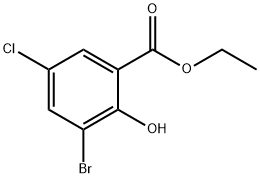 Ethyl3-broMo-5-chloro-2-hydroxybenzoate Structure