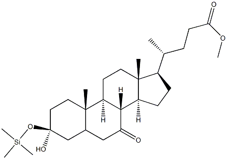 3-triMethylsilyloxy-7-ketolithocholic Methyl ester Structure