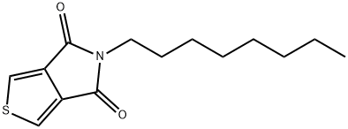 N-n-オクチル-3,4-チオフェンジカルボキシイミド 化学構造式