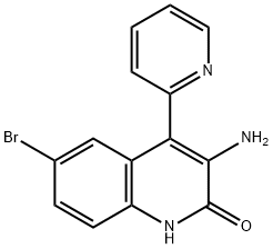 3-氨基-6-溴-4-(吡啶-2-基)喹啉-2(1H)-酮 结构式