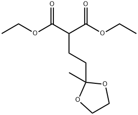 [2-(2-Methyl-1,3-dioxolan-2-yl)ethyl]-Malonic Acid Diethyl Ester, 7796-23-8, 结构式