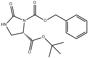 (S)-2-Oxo-iMidazolidine-1,5-dicarboxylic acid 1-benzyl ester 5-tert-butyl ester Struktur