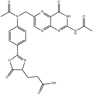 2-[4-[Acetyl[[2-(acetylaMino)-3,4-dihydro-4-oxo-6-pteridinyl]Methyl]aMino]phenyl]-4,5-dihydro-5-oxo-4-oxazolepropanoic Acid Structure