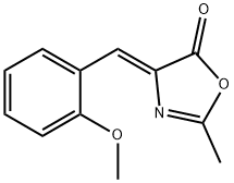 4-(2-Methoxybenzylidene)-2-Methyloxazol-5(4H)-one 化学構造式