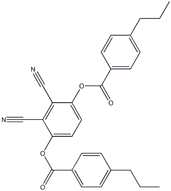 4-Propylbenzoic acid 2,3-dicyano-1,4-phenylene ester Struktur