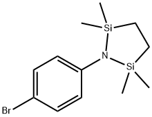 1-(4-溴苯基)-2,2,5,5-四甲基-1-氮杂-2,5-二硅杂环戊烷, 78605-26-2, 结构式