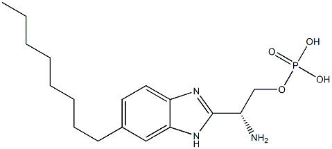 (R)-PHOSPHORIC ACID MONO-[2-AMINO-2-(6-OCTYL-1H-BENZOIMIAZOL-2-YL)-ETHYL] ESTER;VPC 23153, 787582-98-3, 结构式