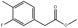 2-(3-フルオロ-4-メチルフェニル)酢酸メチル 化学構造式