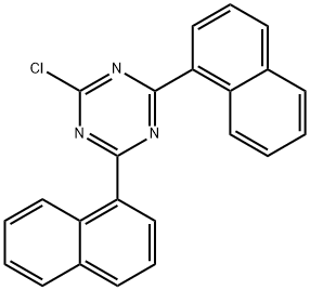 2-クロロ-4,6-ジ(ナフタレン-1-イル)-1,3,5-トリアジン 化学構造式