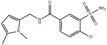 BenzaMide, 3-(aMinosulfonyl)-4-chloro-N-[(1,5-diMethyl-1H-pyrrol-2-yl)Methyl]- Struktur