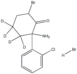 2-AMino-6-broMo-2-(2-chlorophenyl)cyclohexanone-d4 HydrobroMide Structure